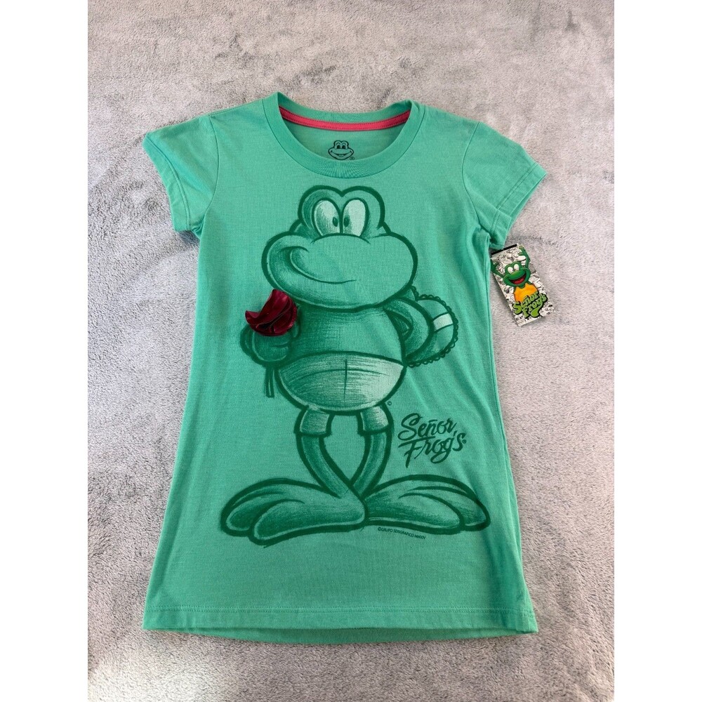Señor Frog's Green Frog Graphic T-Shirt Medium NWT Mexico Souvenir